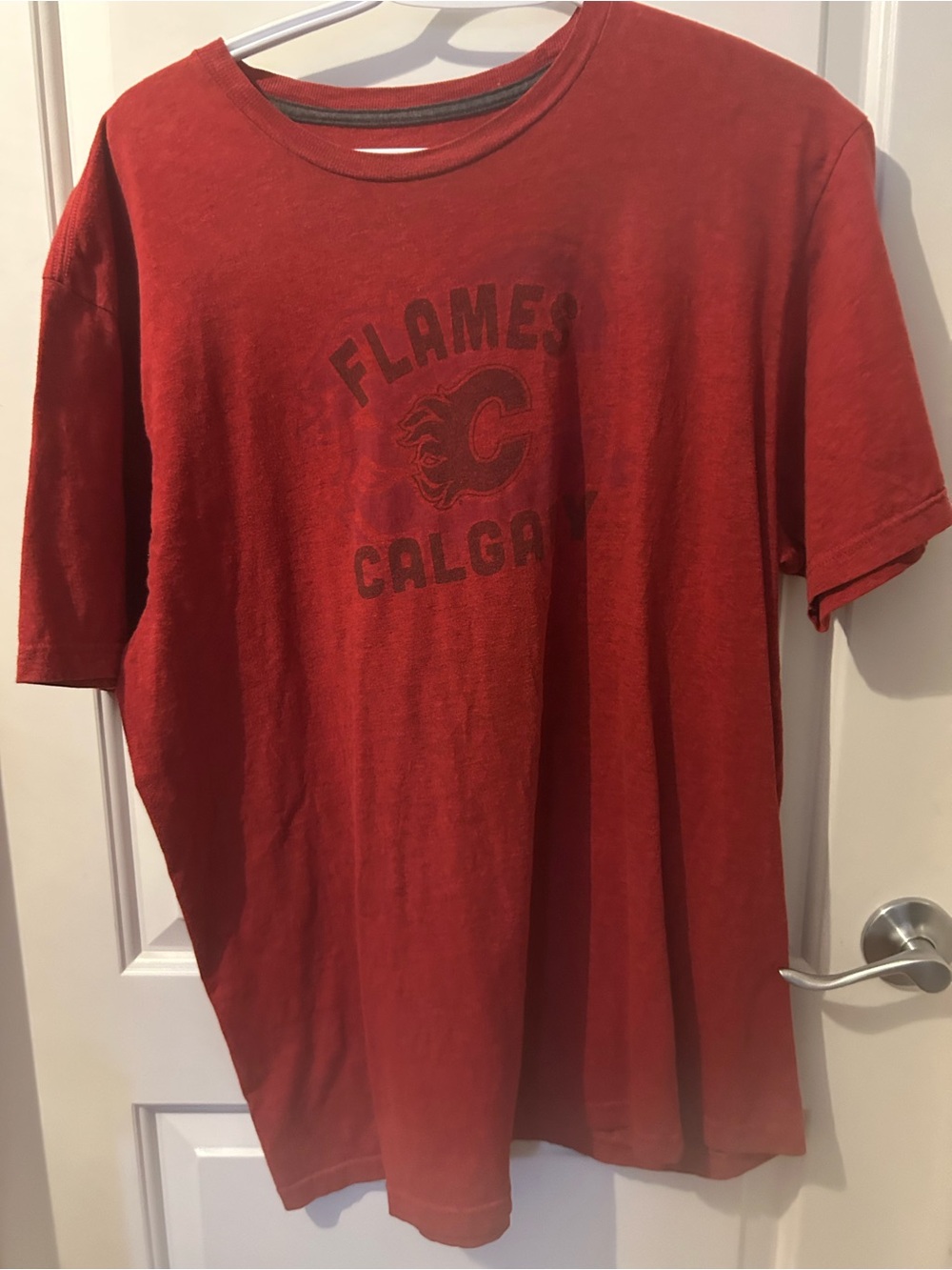NHL Calgary Flames Red Graphic Short Sleeve Tee